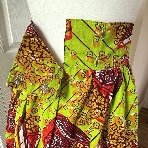 Homemade Popcorn motif print skirt. Floor length Waist 34”aprox size 14/16. - Picture 7 of 7